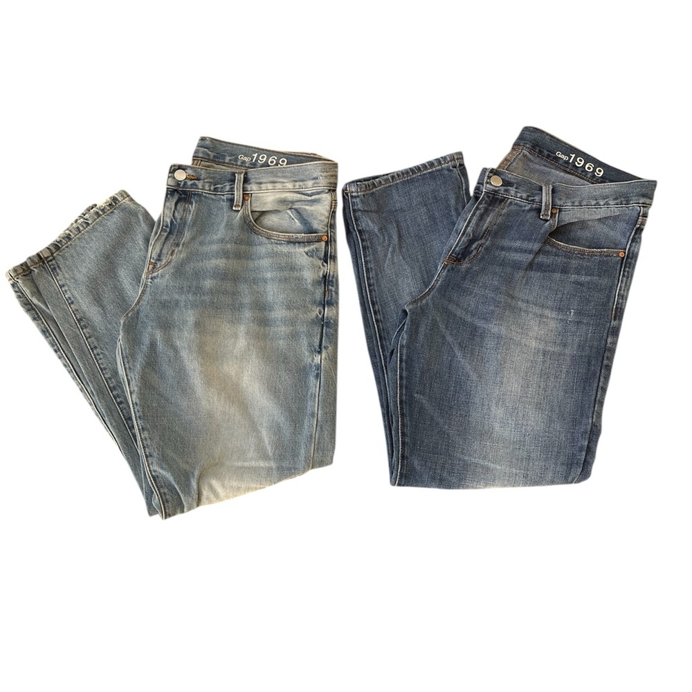 Gap Sexy Boyfriend Blue Jeans Lot of 2 Women’s Size 29 Distressed Classic Denim